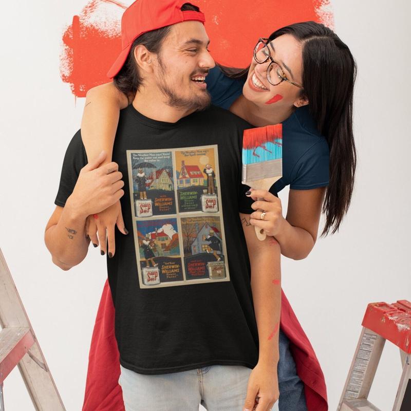 Commercial Shirt Printing - Maglietta con poster vintage, vecchio annuncio